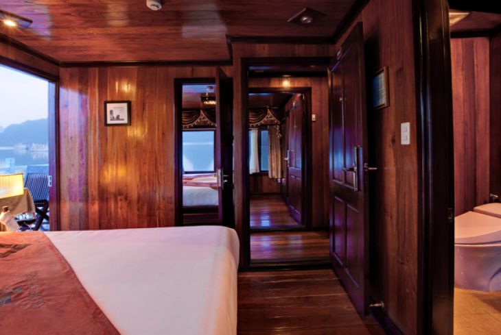 Family connecting private balcony