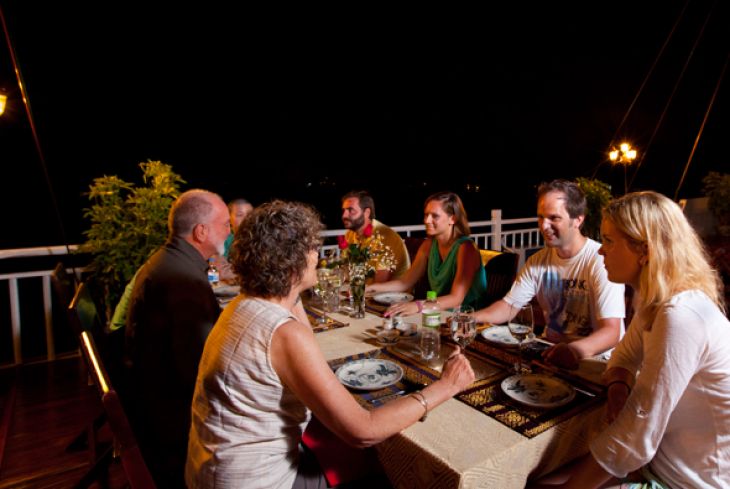 Great dinner on sundeck